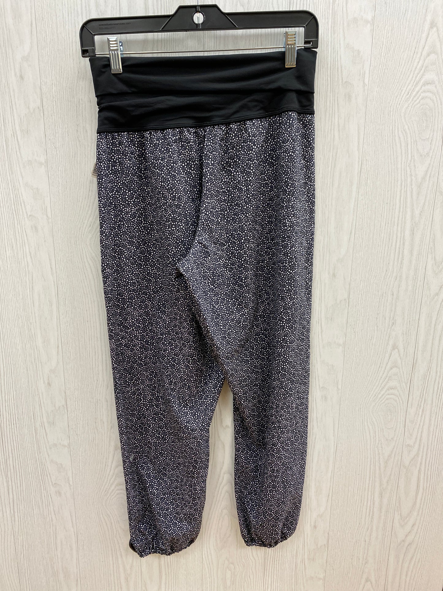 Athletic Pants By Lululemon In Black & White, Size: M