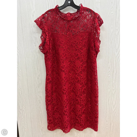 Dress Party Short By Clothes Mentor In Red, Size: 20