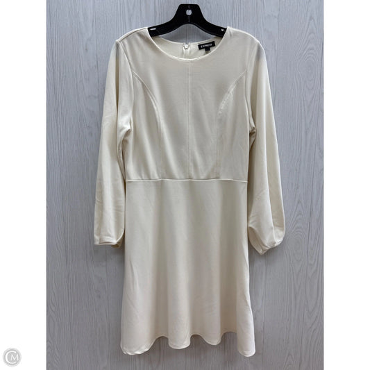 Dress Work By Express In Ivory, Size: M
