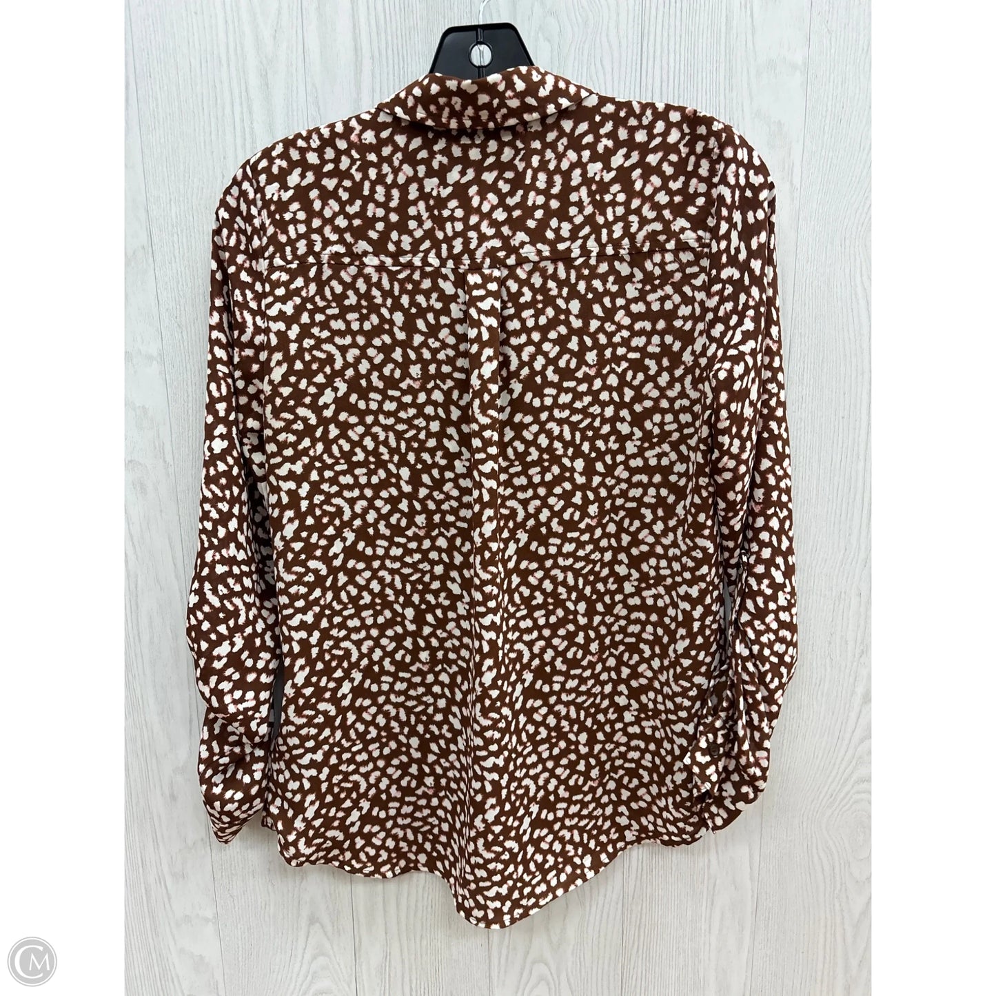 Top Long Sleeve By Apt 9 In Brown, Size: Xs
