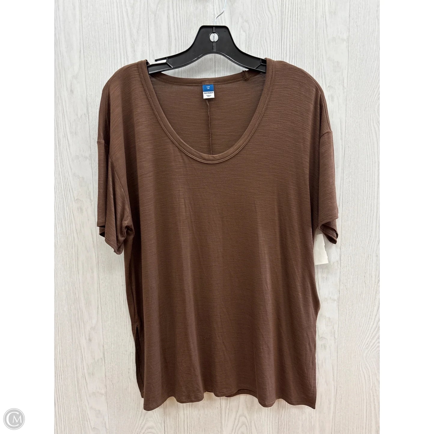 Top Short Sleeve Basic By Old Navy In Brown, Size: Xs