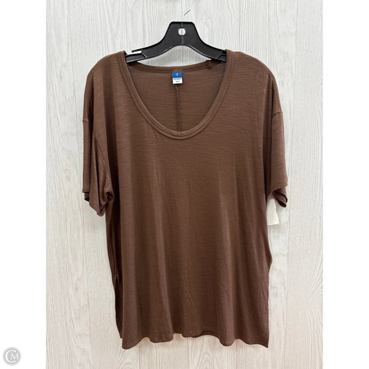 Top Short Sleeve Basic By Old Navy In Brown, Size: Xs