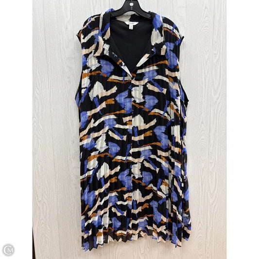 Dress Casual Short By Nine West In Black & Blue, Size: 4x