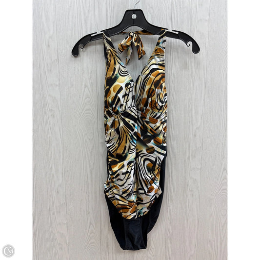 Swimsuit By Clothes Mentor In Black & Brown, Size: 10