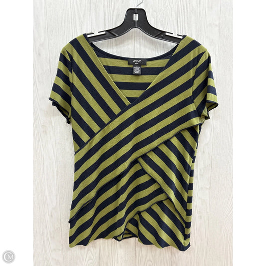 Top Short Sleeve Basic By Verve Ami In Blue & Green, Size: L