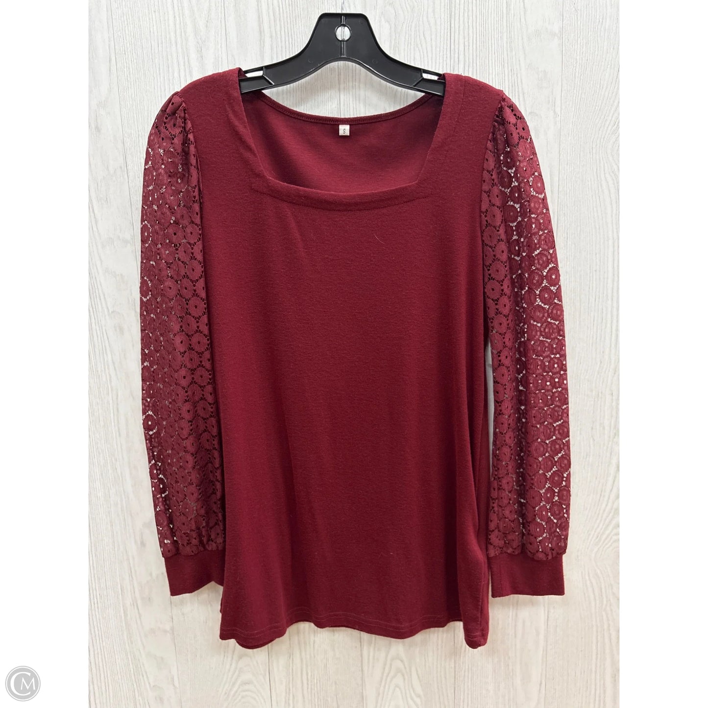 Top Long Sleeve Basic By Clothes Mentor In Red, Size: S