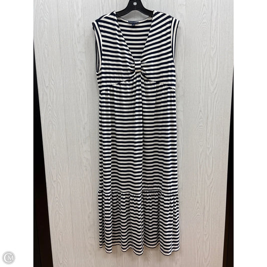 Dress Casual Maxi By Tommy Hilfiger In Blue & White, Size: M