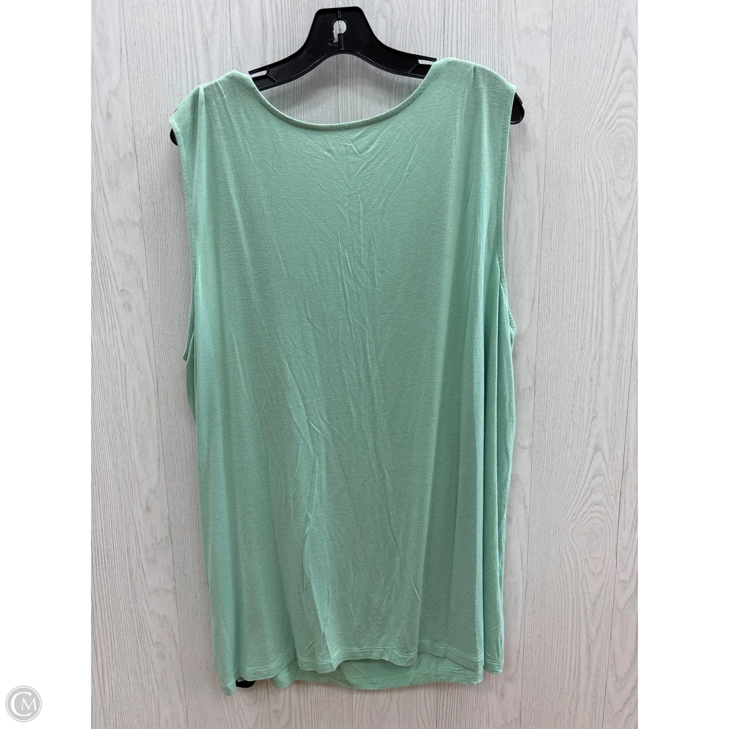 Top Sleeveless By Roamans In Green, Size: 4x