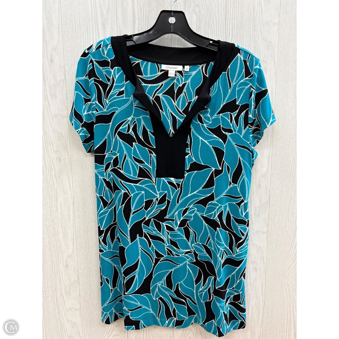Top Short Sleeve By Chicos In Blue, Size: M