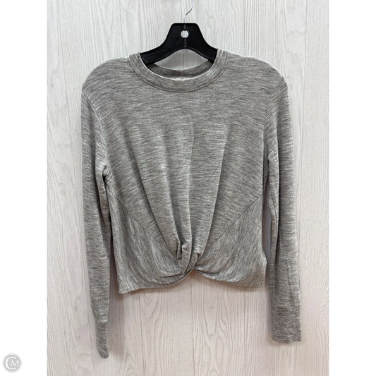 Athletic Top Long Sleeve Crewneck By Athleta In Grey, Size: Xs