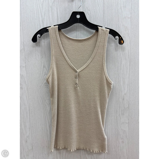 Top Sleeveless Basic By Clothes Mentor In Beige, Size: S