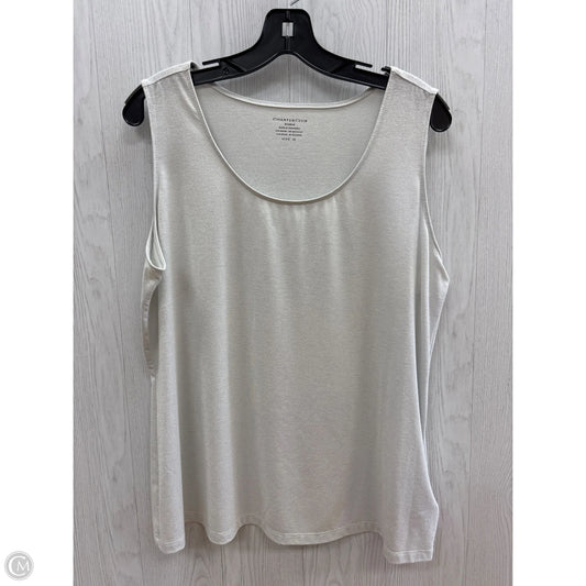 Top Sleeveless Basic By Charter Club In Silver, Size: 1x