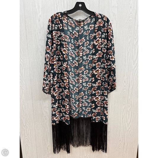 Kimono By Clothes Mentor In Teal, Size: Osfm