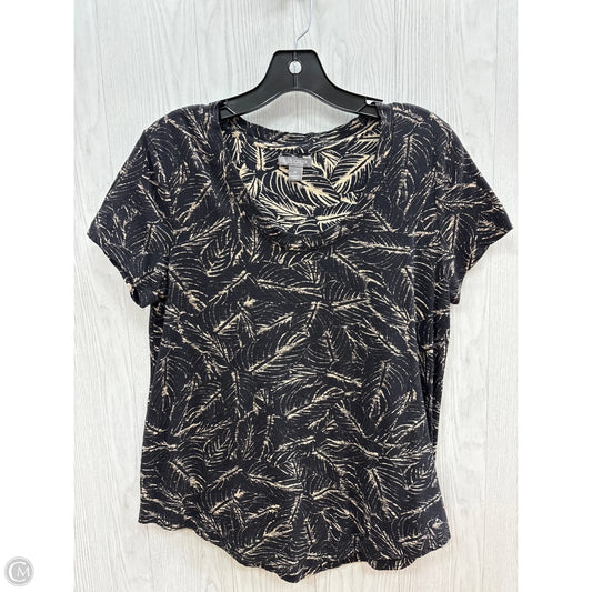 Top Short Sleeve By Falls Creek In Black Tan, Size: M