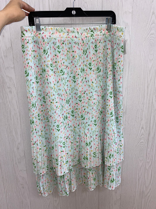 Flowered Skirt Midi Studio West, Size 1x