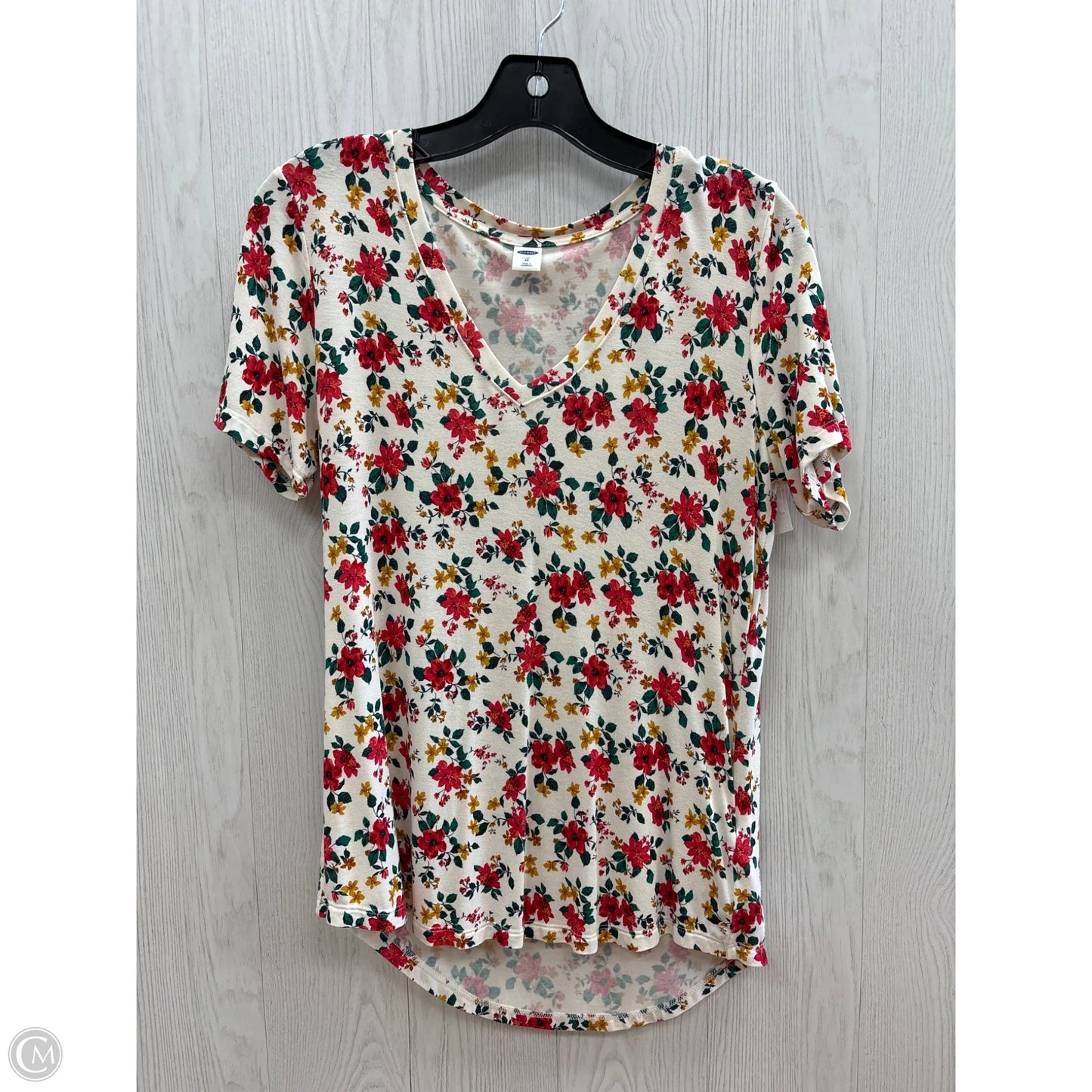 Top Short Sleeve By Old Navy In Flowered, Size: Xs