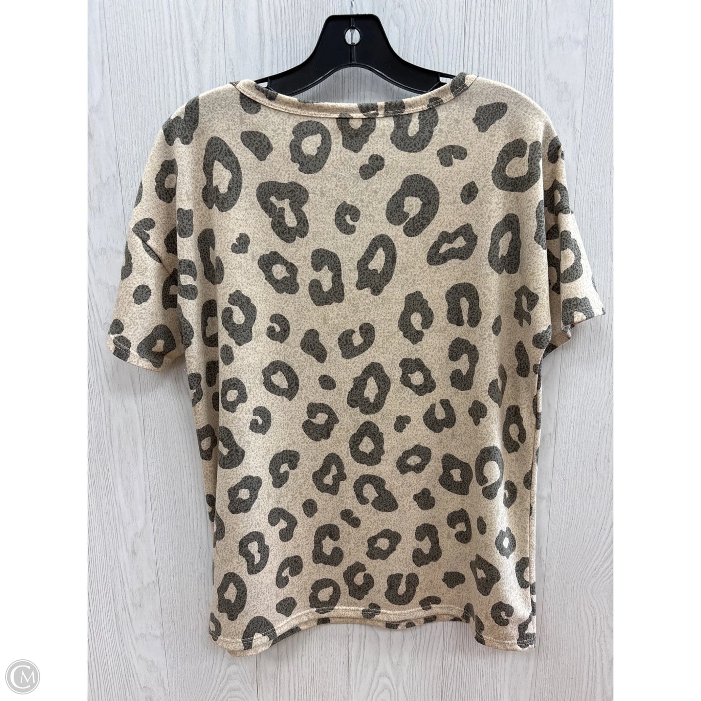 Top Short Sleeve By Bibi In Animal Print, Size: S