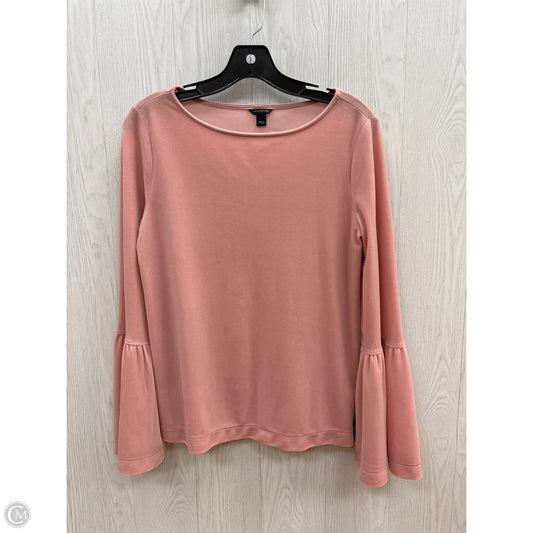 Top Long Sleeve By Ann Taylor In Light Pink, Size: S