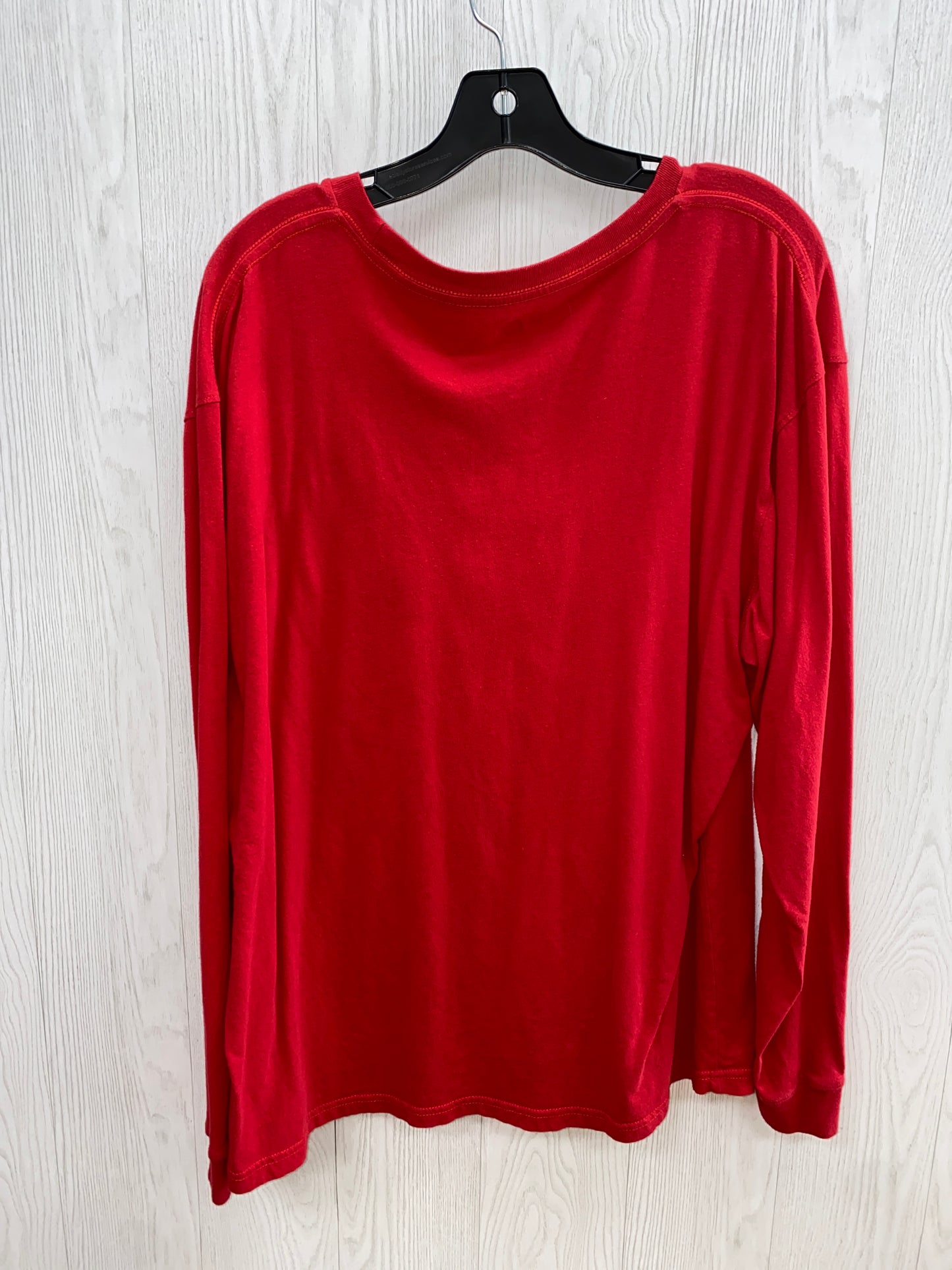 Athletic Top Long Sleeve Crewneck By Clothes Mentor In Red, Size: Xxl