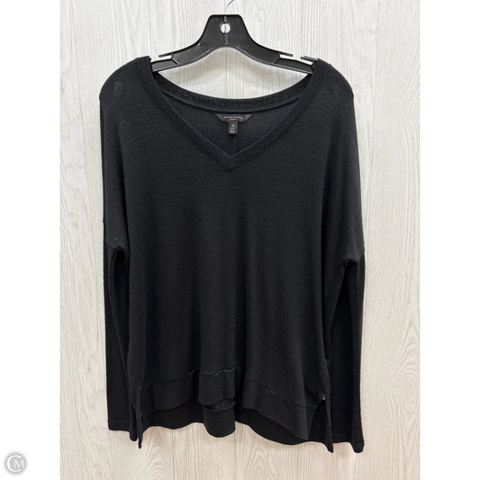 Top Long Sleeve Basic By Banana Republic In Black, Size: Xs