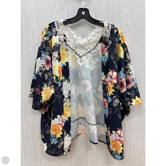 Kimono By Coco And Carmen In Floral Print, Size: Onesize