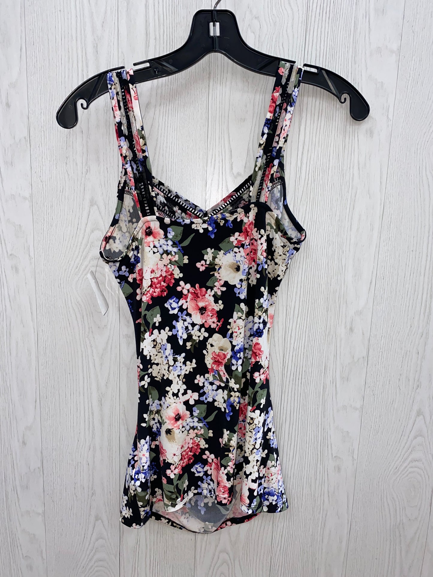 Floral Print Top Sleeveless Basic White House Black Market, Size Xs