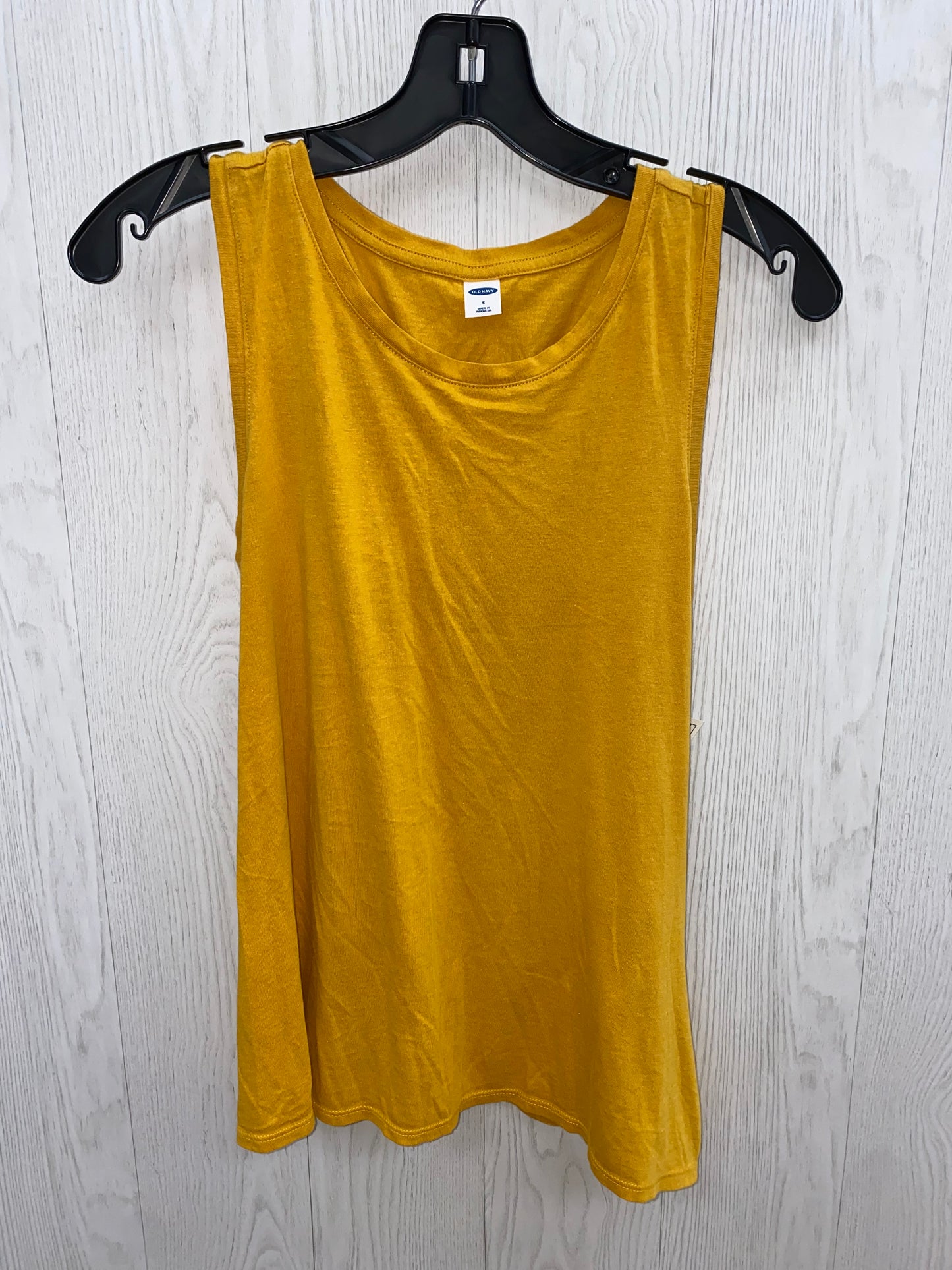 Yellow Top Sleeveless Basic Old Navy, Size S