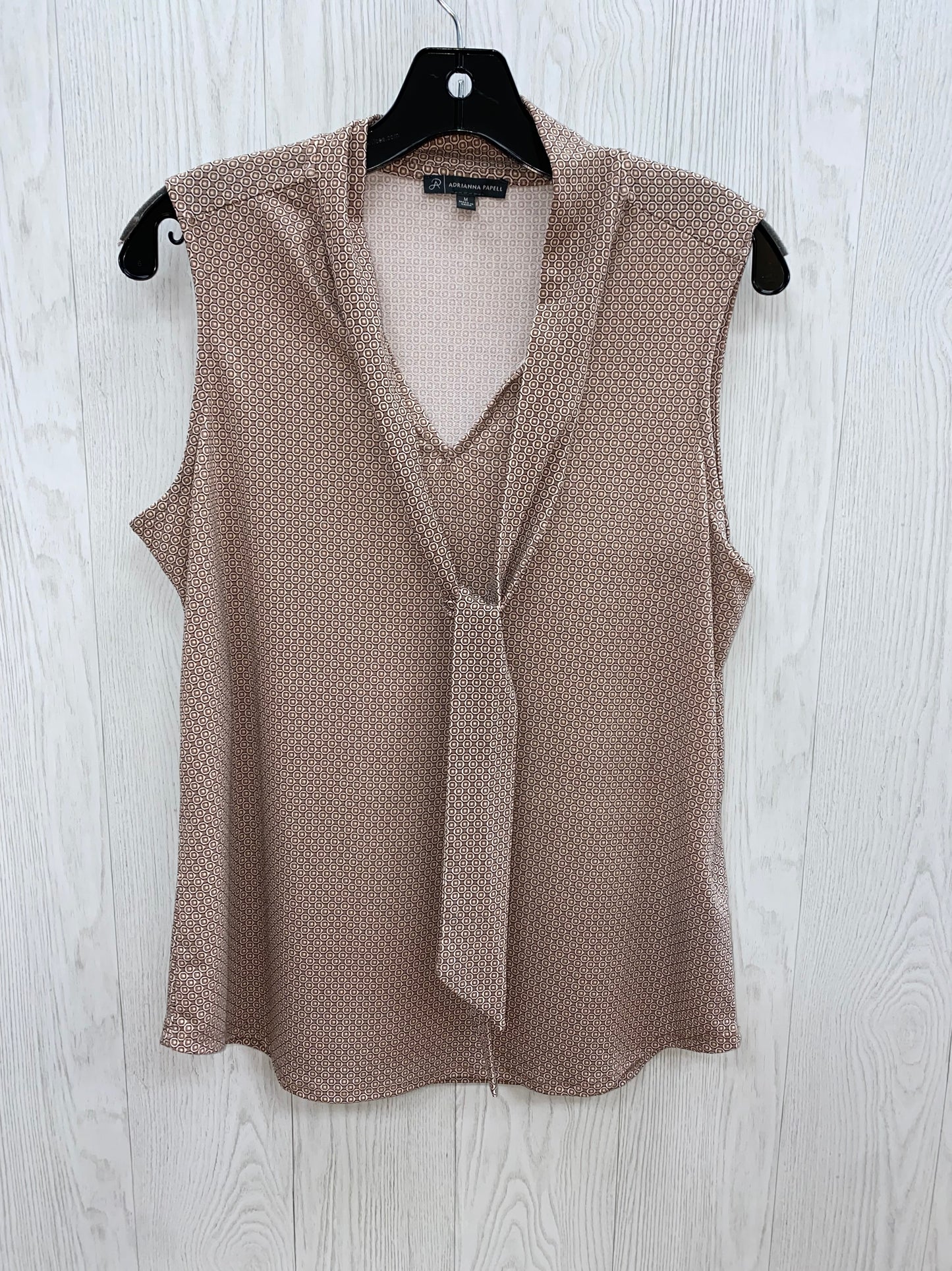 Taupe Top Sleeveless Basic Adrianna Papell, Size M