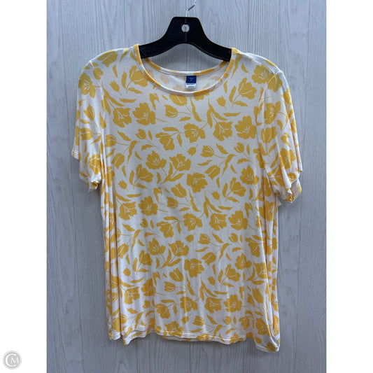 Top Short Sleeve Basic By Old Navy In Yellow, Size: M