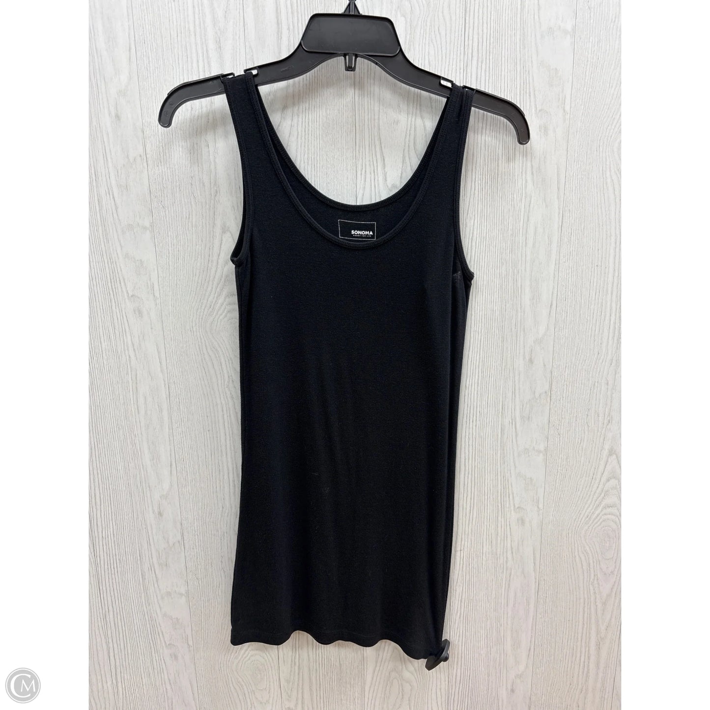 Top Sleeveless Basic By Sonoma In Black, Size: Xs