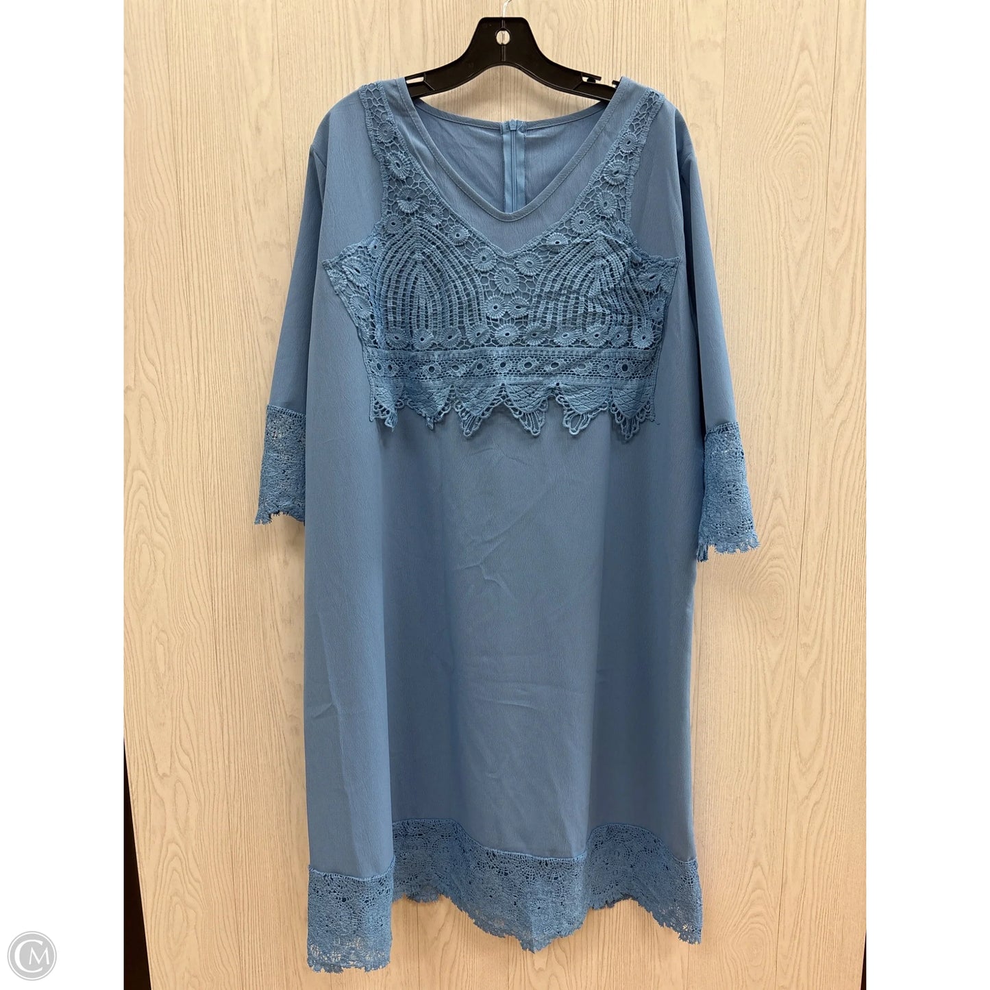 Dress Casual Midi By Clothes Mentor In Blue, Size: 3x