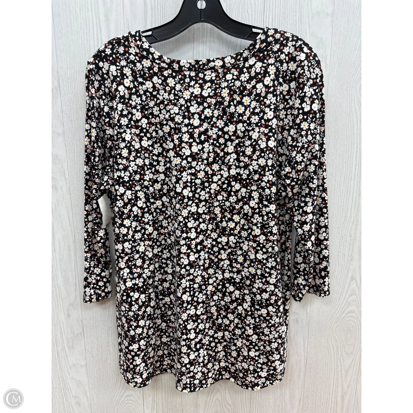Top 3/4 Sleeve By Clothes Mentor In Floral Print, Size: M