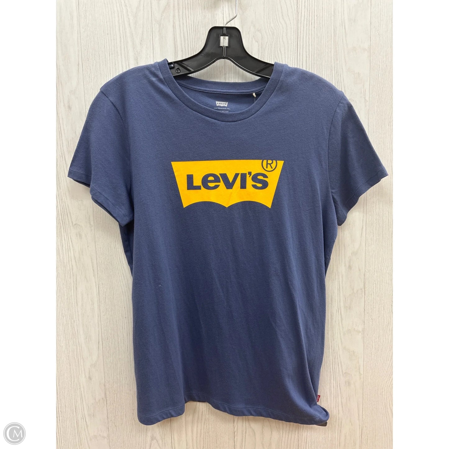 Top Short Sleeve By Levis In Blue, Size: M