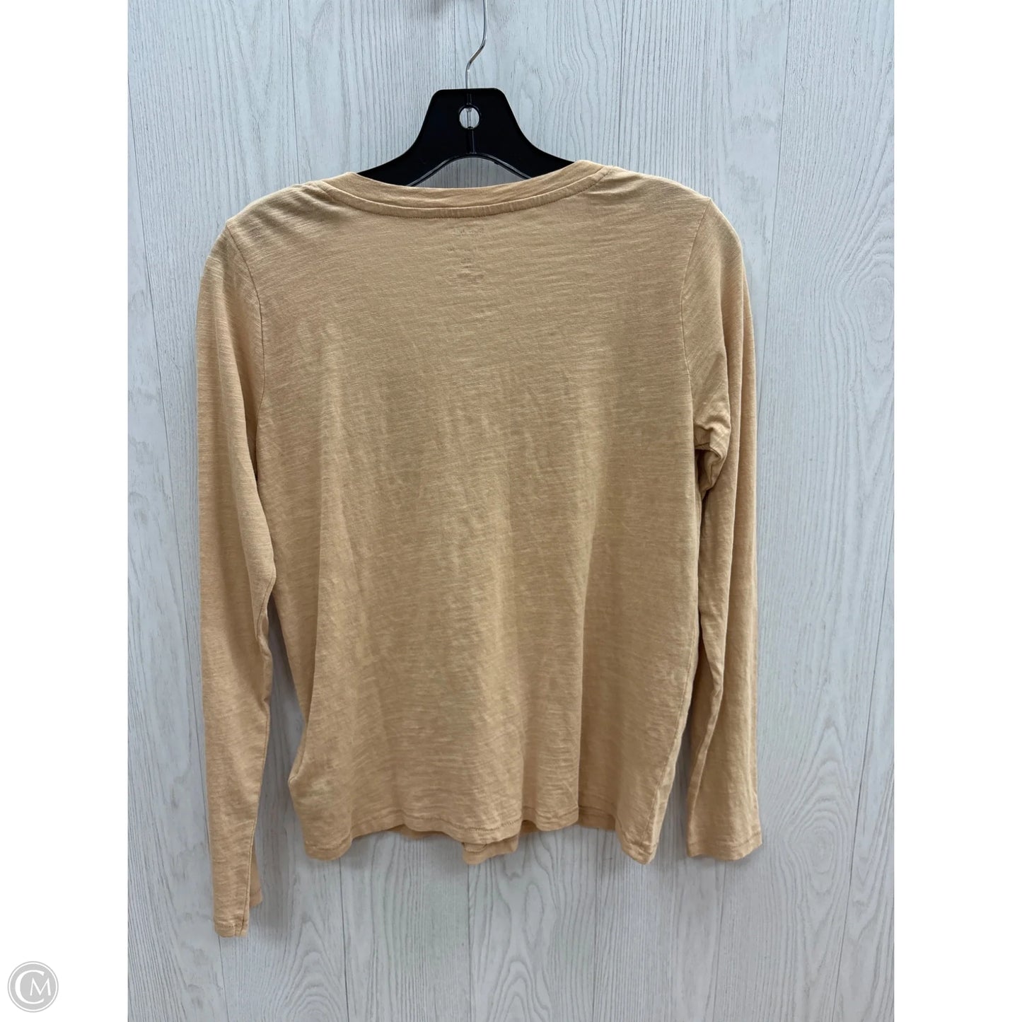 Top Long Sleeve Basic By Sonoma In Tan, Size: Xs