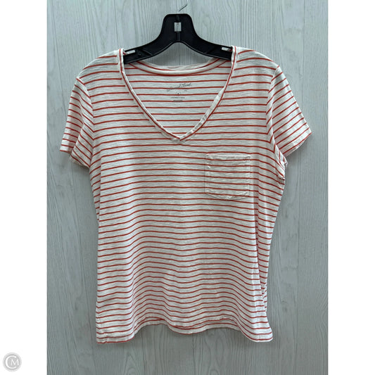 Top Short Sleeve By Universal Thread In Striped Pattern, Size: M