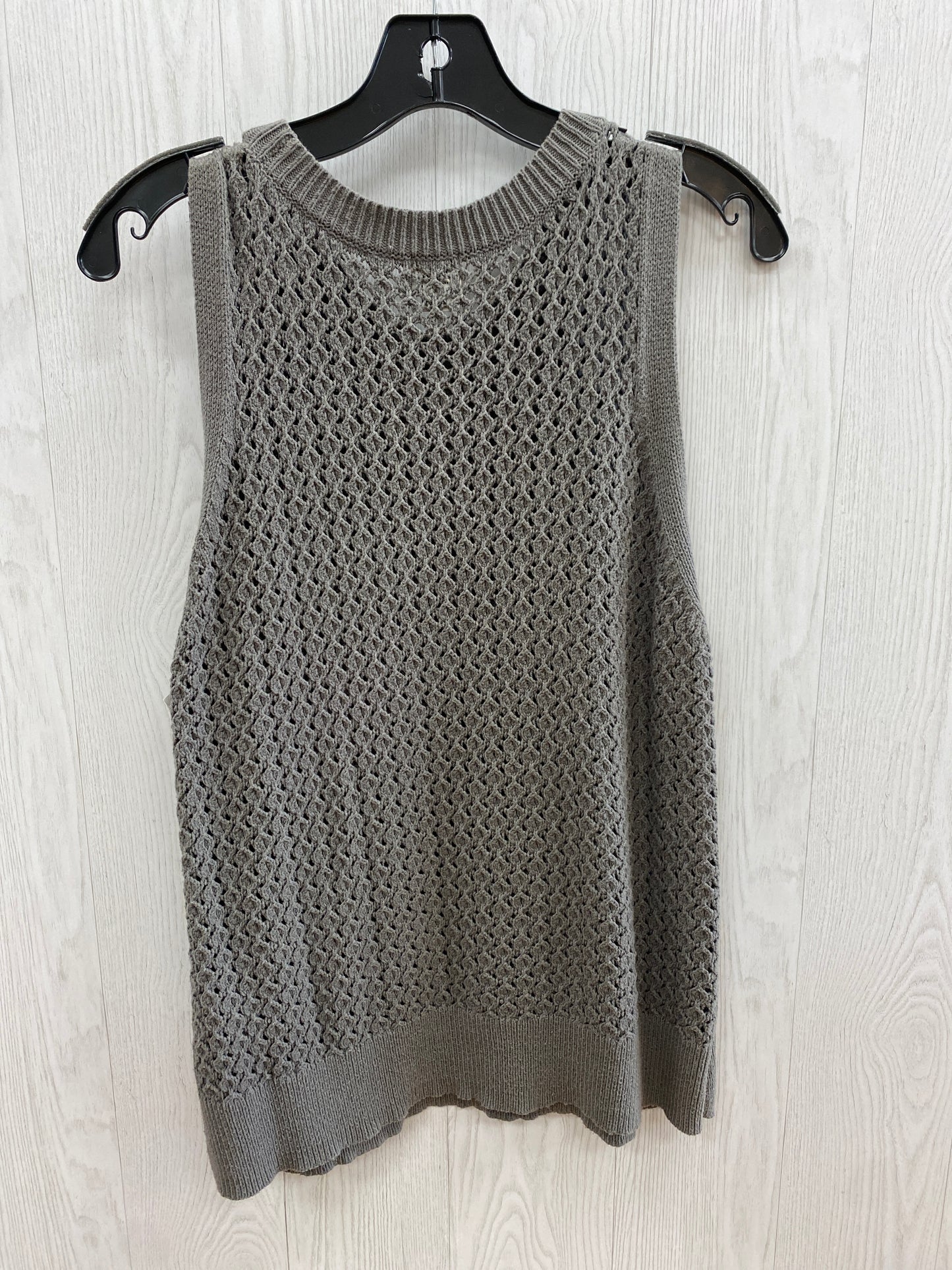 Sweater Short Sleeve By A New Day In Grey, Size: L