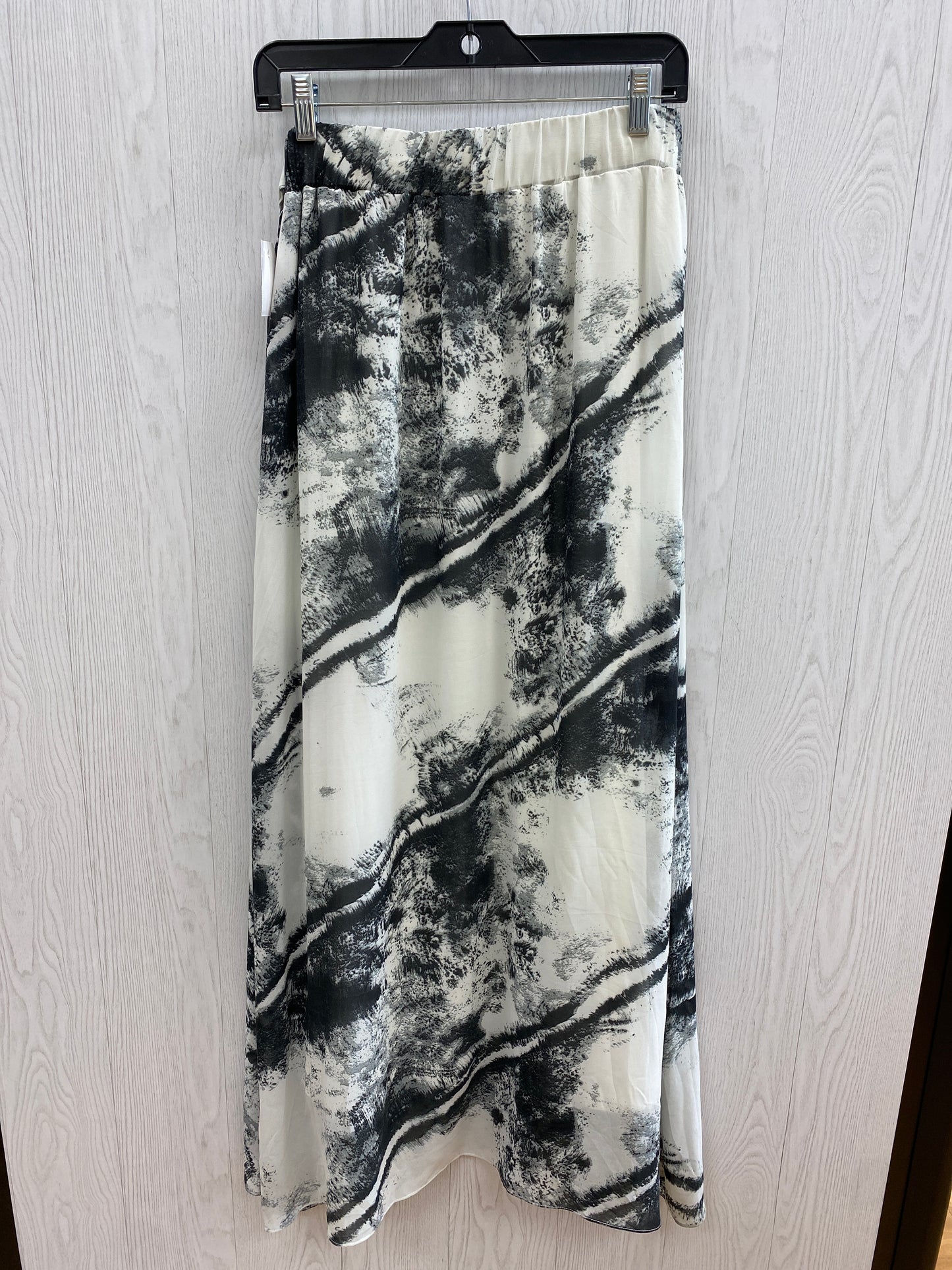 Black Cream Skirt Maxi Clothes Mentor, Size S