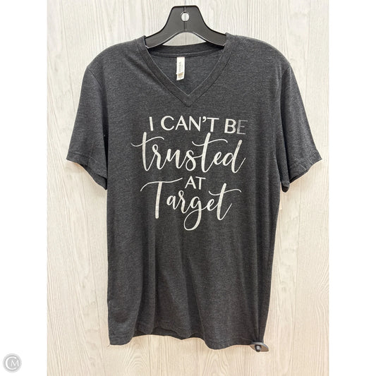 Top Short Sleeve By Bella And Canvas In Charcoal, Size: M