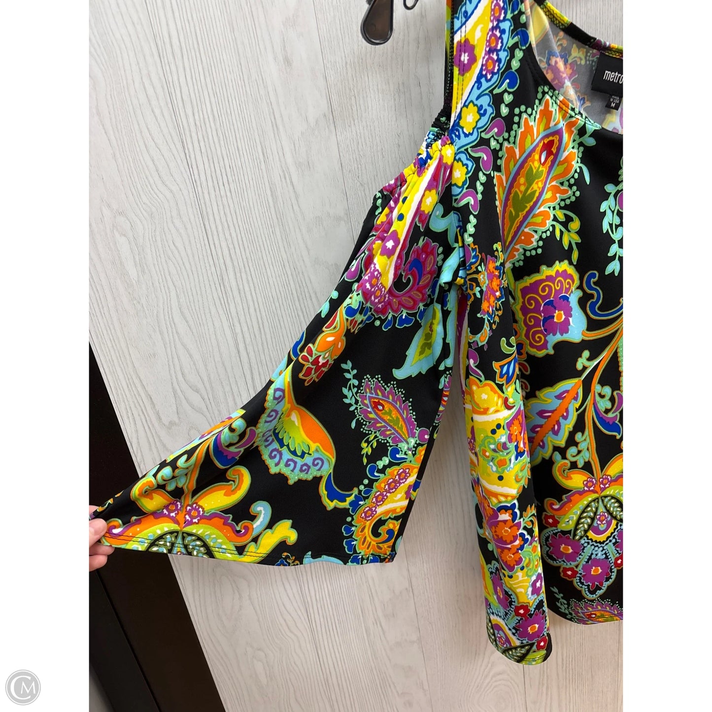 Top 3/4 Sleeve By Clothes Mentor In Multi-colored, Size: M