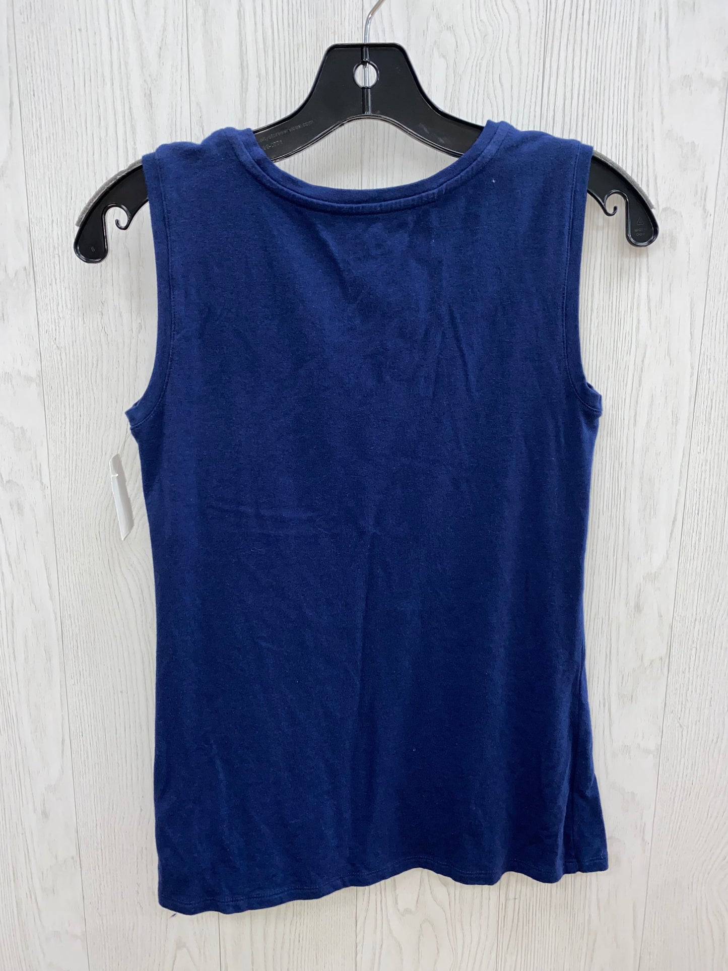 Navy Top Sleeveless Basic Clothes Mentor, Size Xs