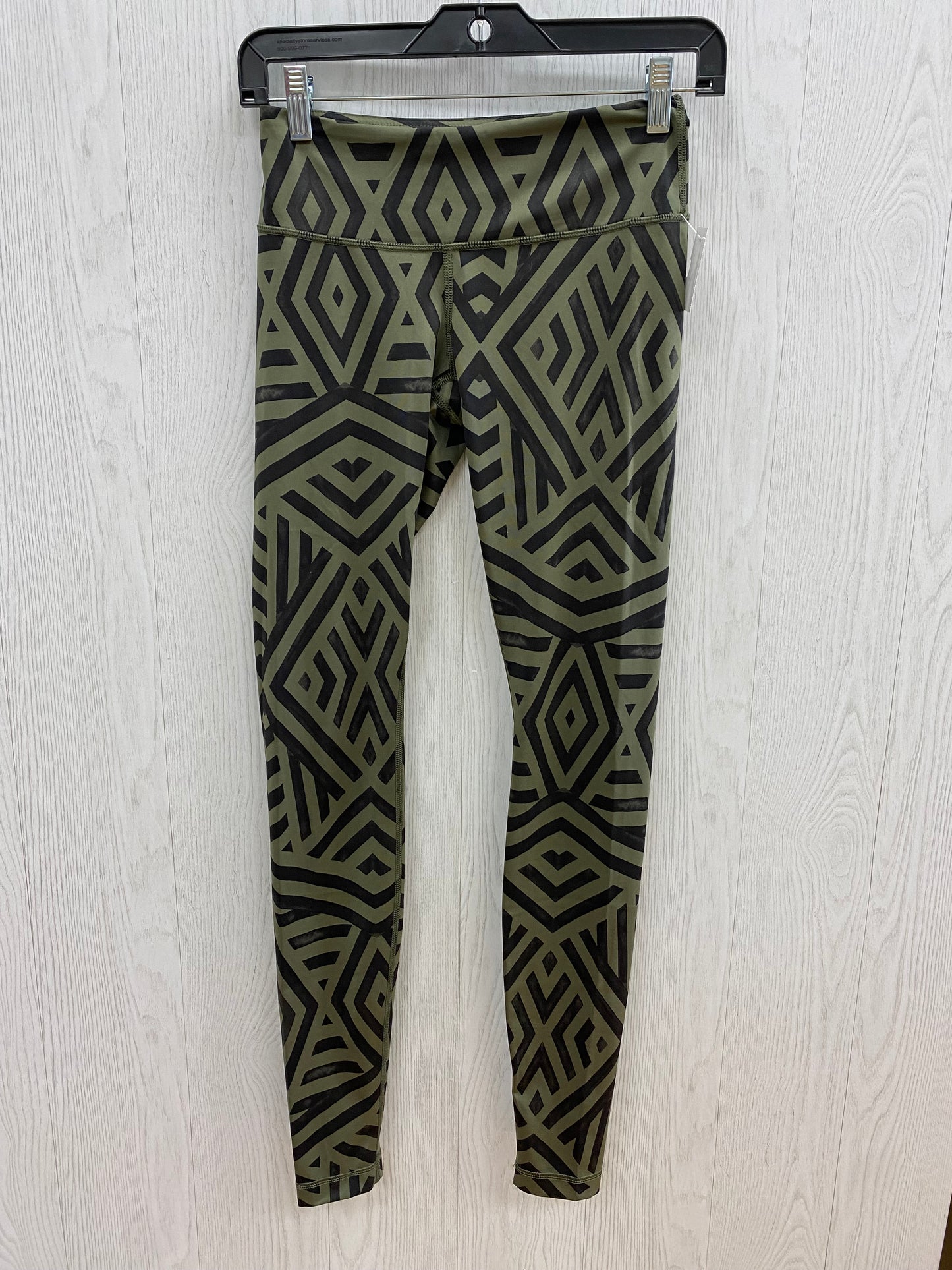 Black & Green Athletic Leggings Lululemon, Size S