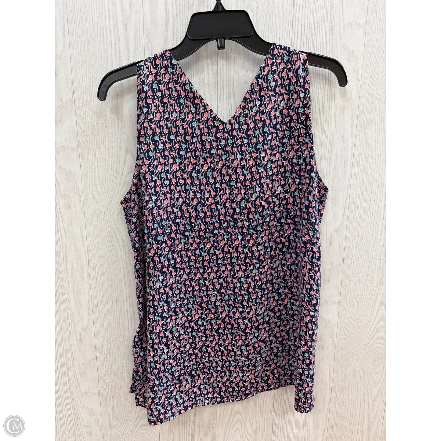 Top Sleeveless By Pleione In Floral Print, Size: S