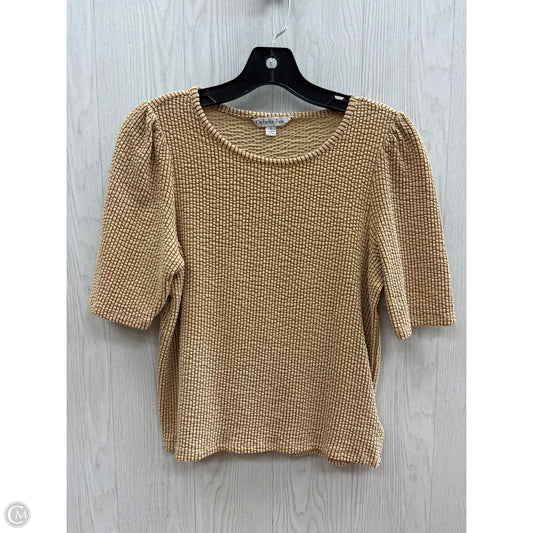 Top Short Sleeve By Ophelia Roe In Tan, Size: S