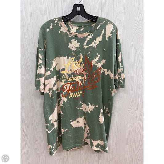 Top Short Sleeve By Clothes Mentor In Tie Dye Print, Size: Xl