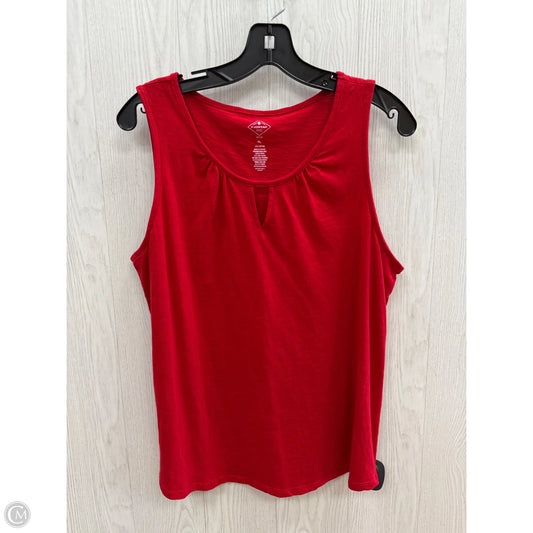 Top Sleeveless Basic By St Johns Bay In Red, Size: Lp