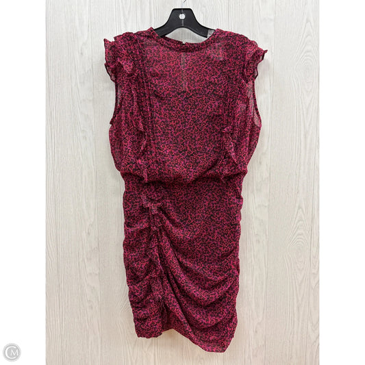 Dress Casual Midi By Express In Pink & Red, Size: L