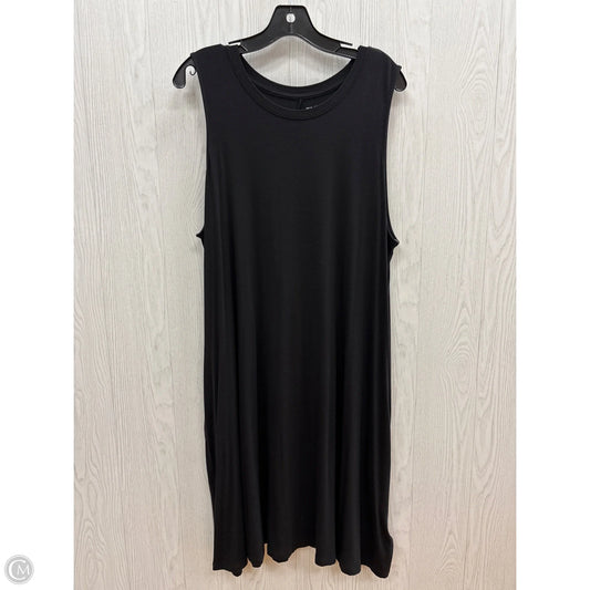 Dress Casual Midi By Time And Tru In Black, Size: 3x
