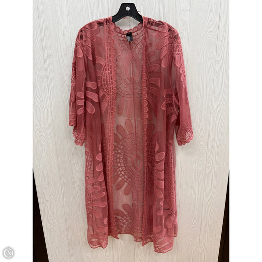 Kimono By Clothes Mentor In Pink, Size: Osfm