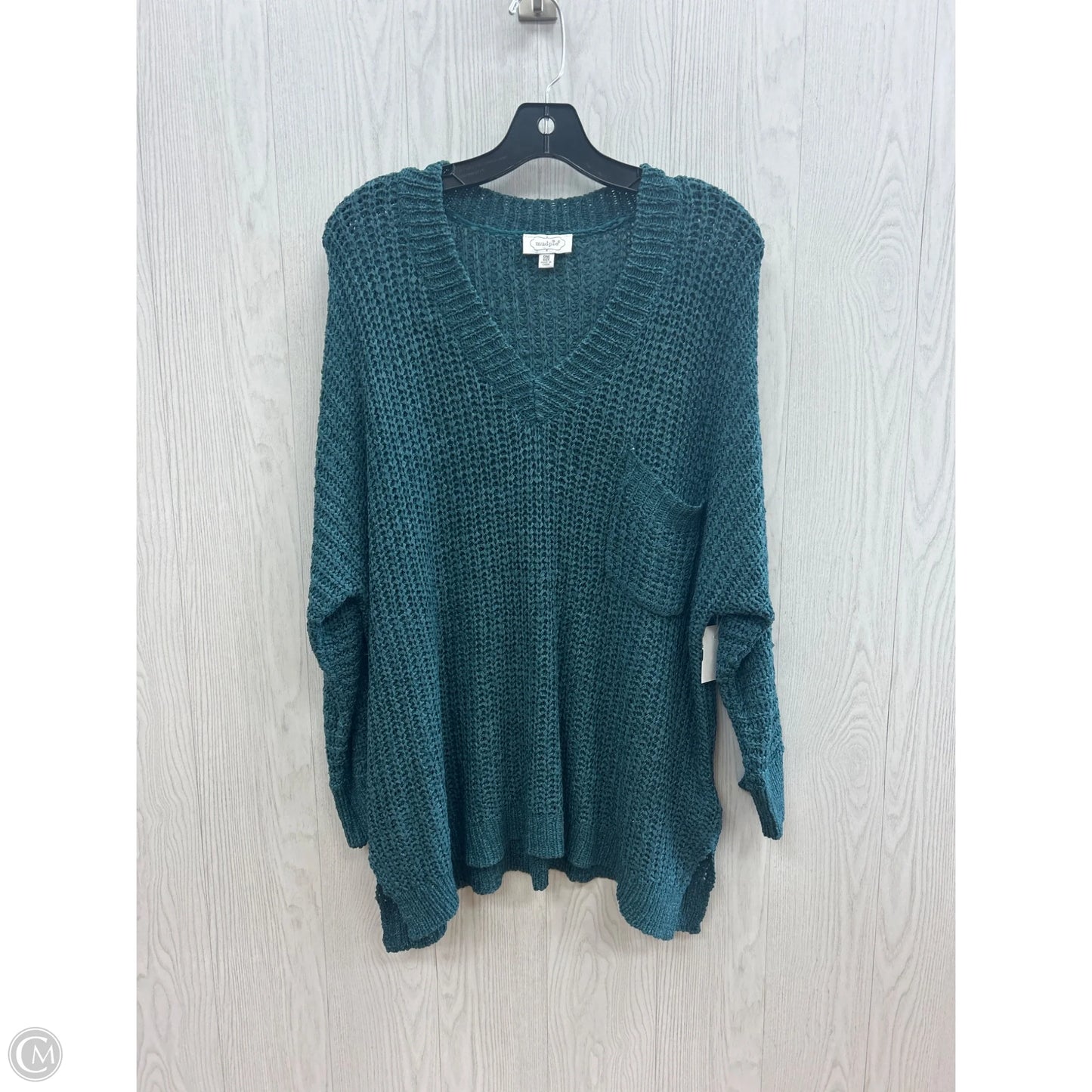 Sweater By Mudpie In Teal, Size: Osfm