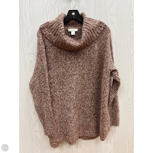 Sweater By Cj Banks In Brown & White, Size: 1x